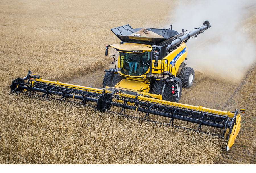 new holland combine with header