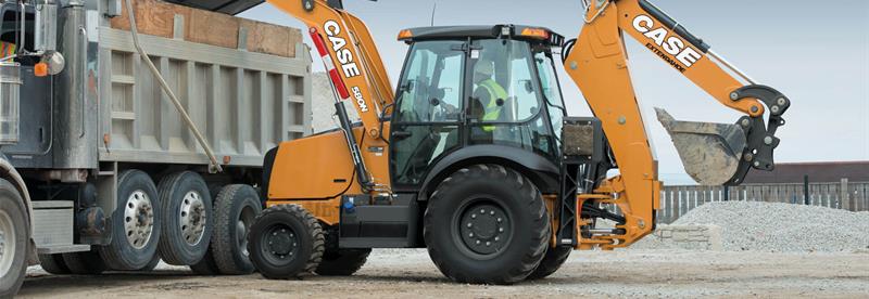 CASE Construction 580N Backhoe Loader at Work