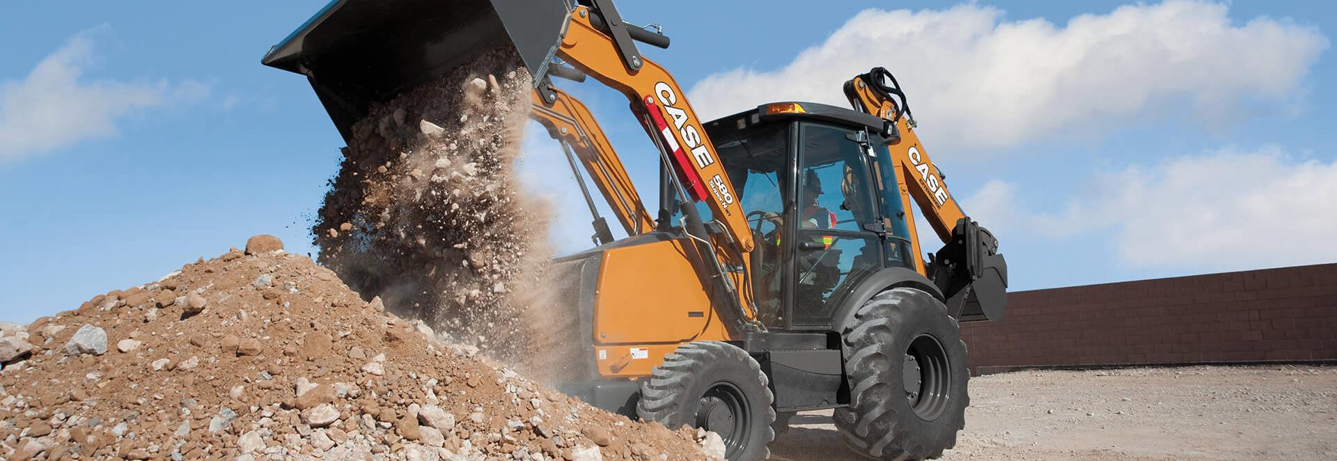 CASE Construction 580SNWT-Backhoe Loader at Work