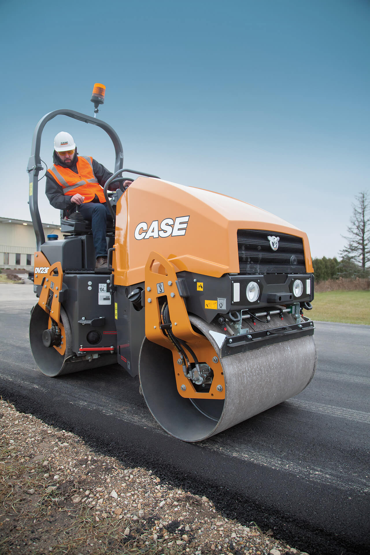 CASE Construction DV23D Compacting Asphalt